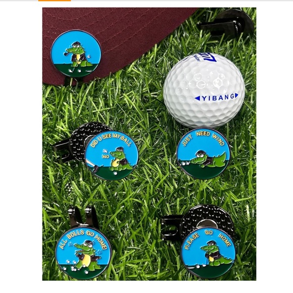 NWT - 2 Packs Magnetic Golf Ball Marker~Hat Clip~Coin Ball Marker for Men Women - Picture 7 of 7